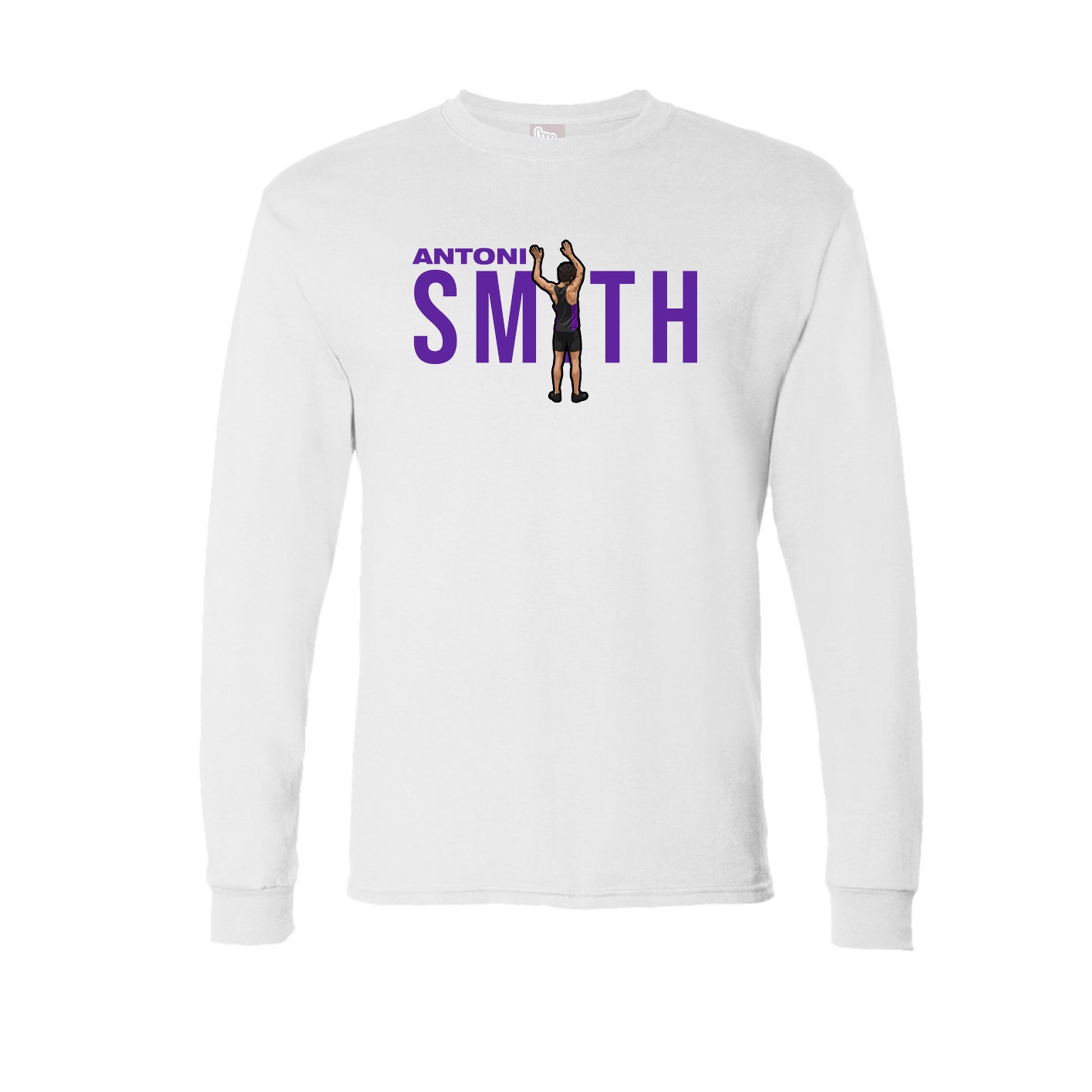 Long Sleeve Tee — Player Name in White