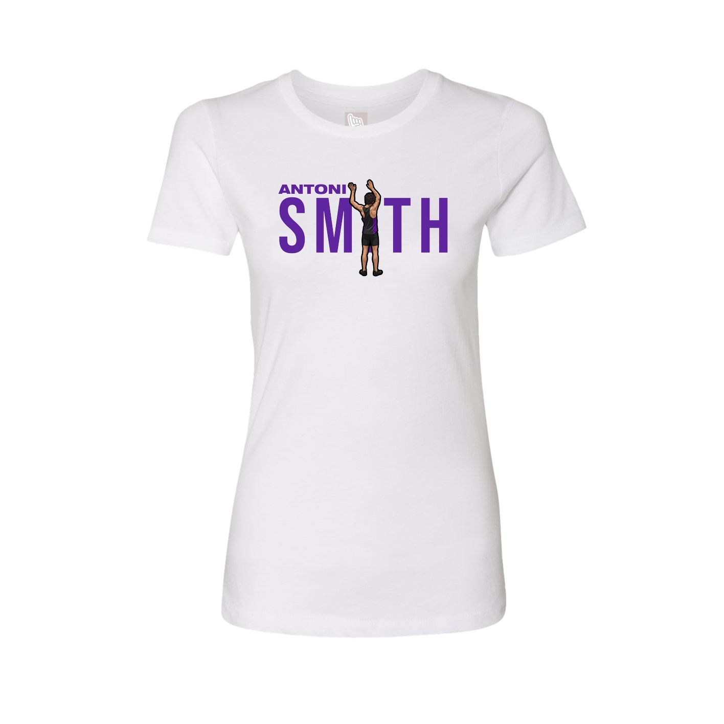 Fitted Women's Tee — Player Name in White