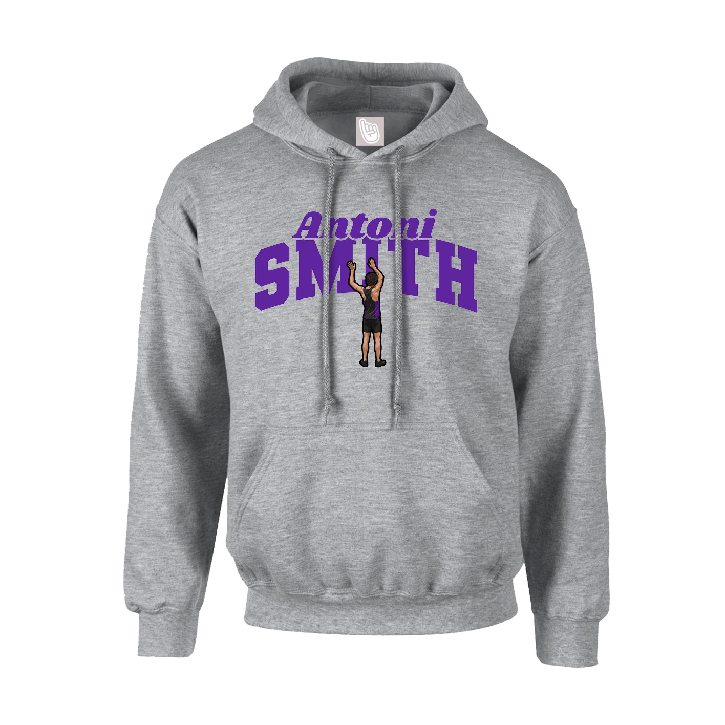 Youth Hoodie — Signature Arch in Grey