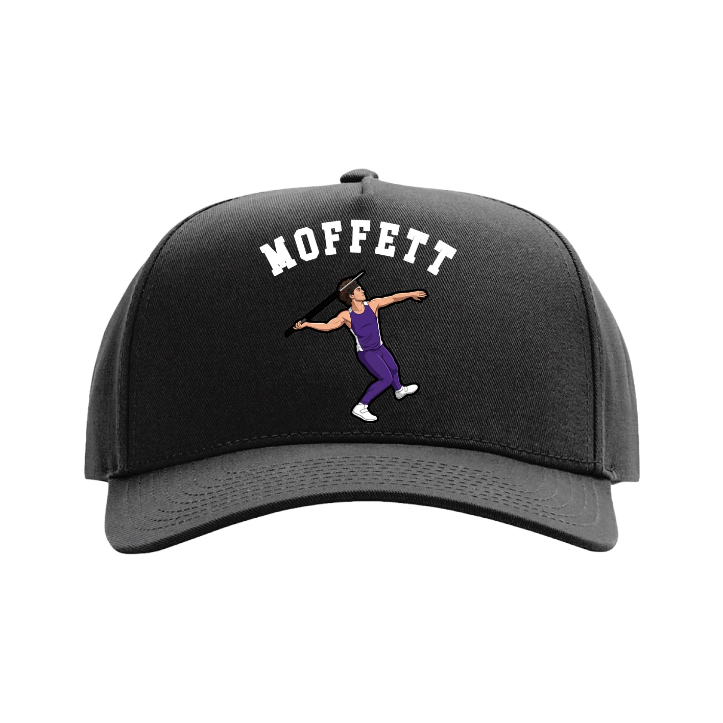 Full Fabric Five-Panel Champ Cap — Shirsey Arch in Black