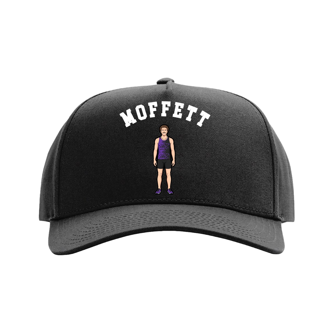 Full Fabric Five-Panel Champ Cap — Shirsey Arch in Black