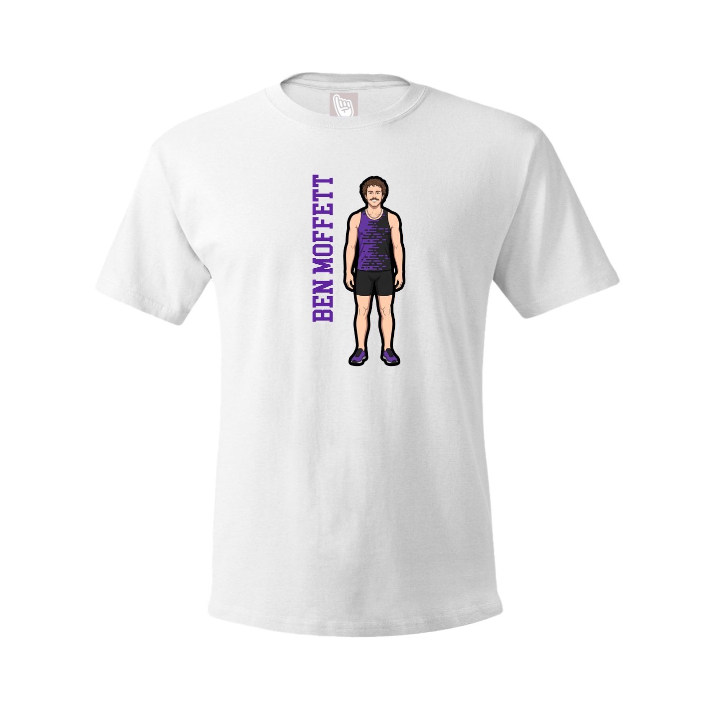 Tee — Name Vertical in White