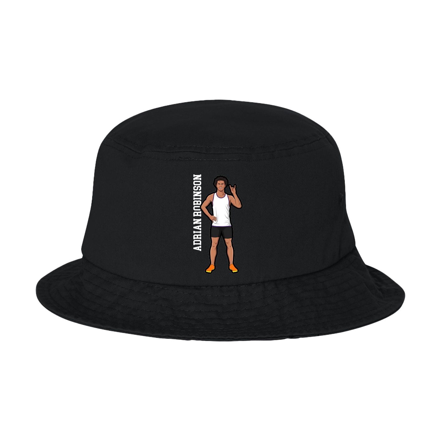 Bucket Cap — Name Vertical in Black