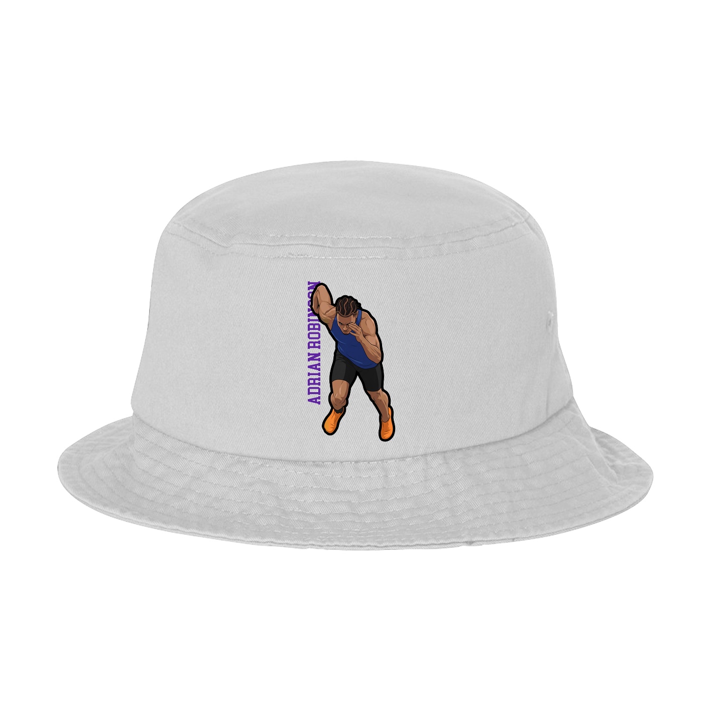 Bucket Cap — Name Vertical in White