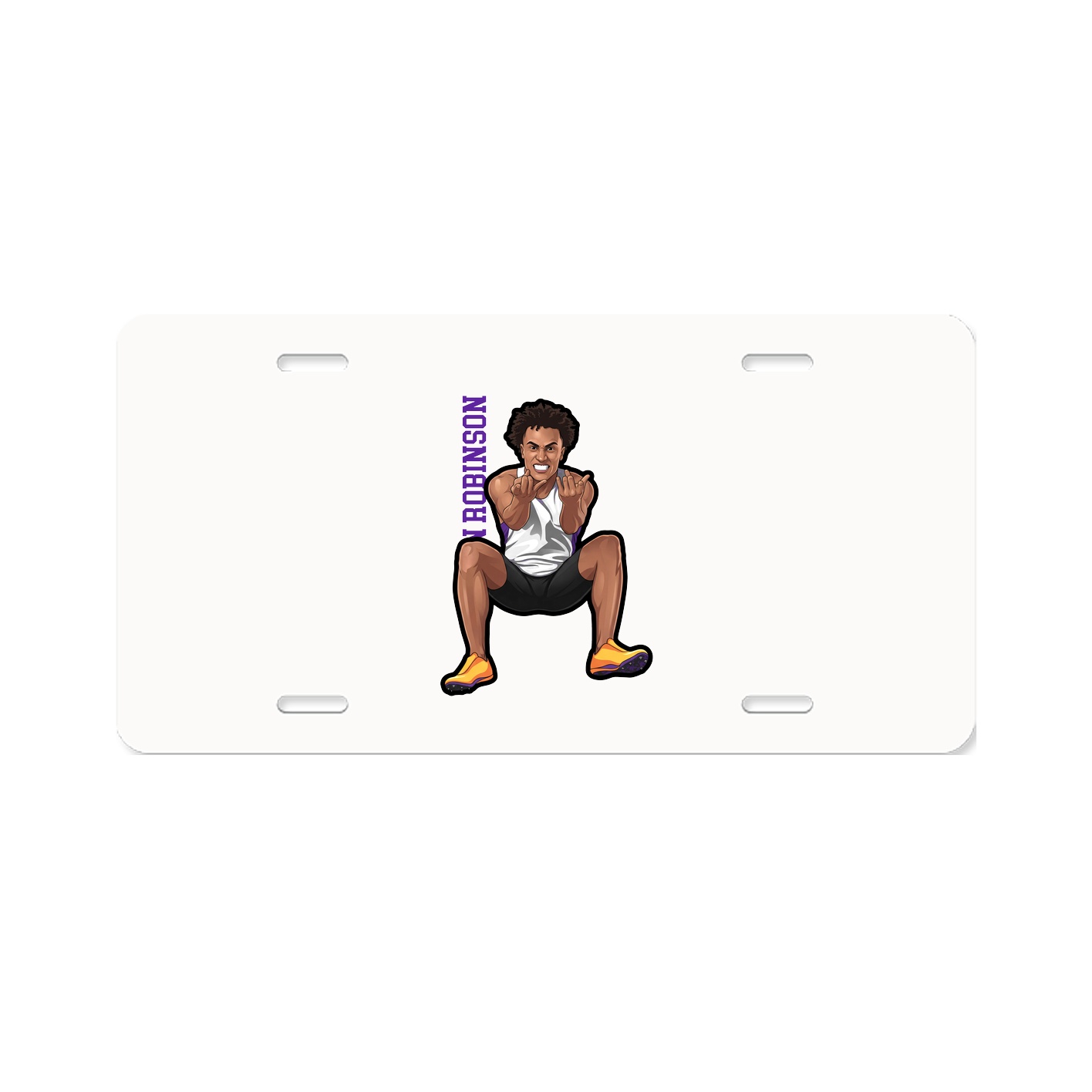 License Plate — Name Vertical in Classic