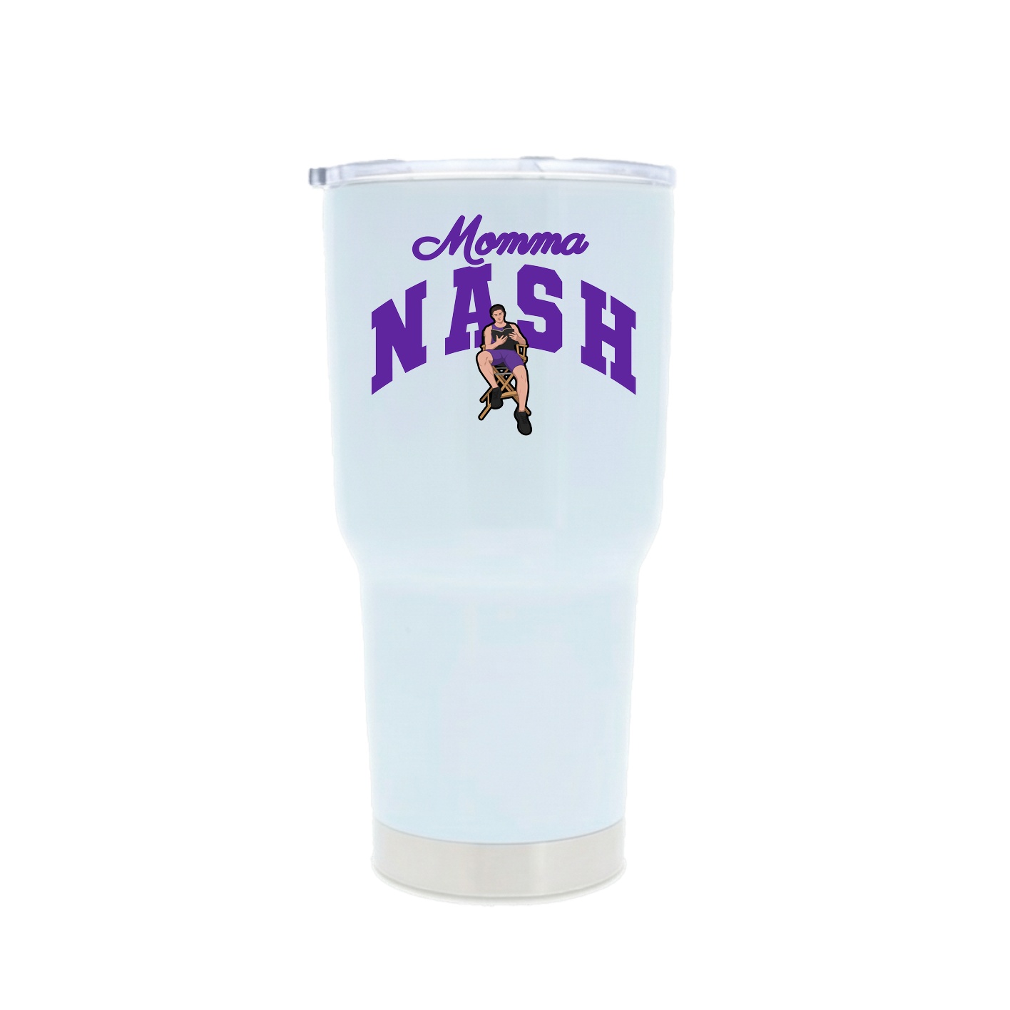 30oz Stainless Steel Tumbler — Mothers Day Arch in White