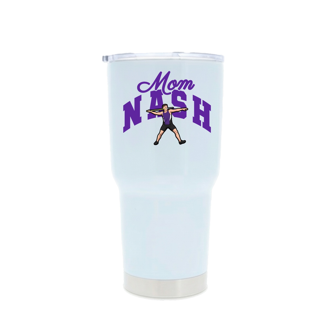 30oz Stainless Steel Tumbler — Mothers Day Arch in White