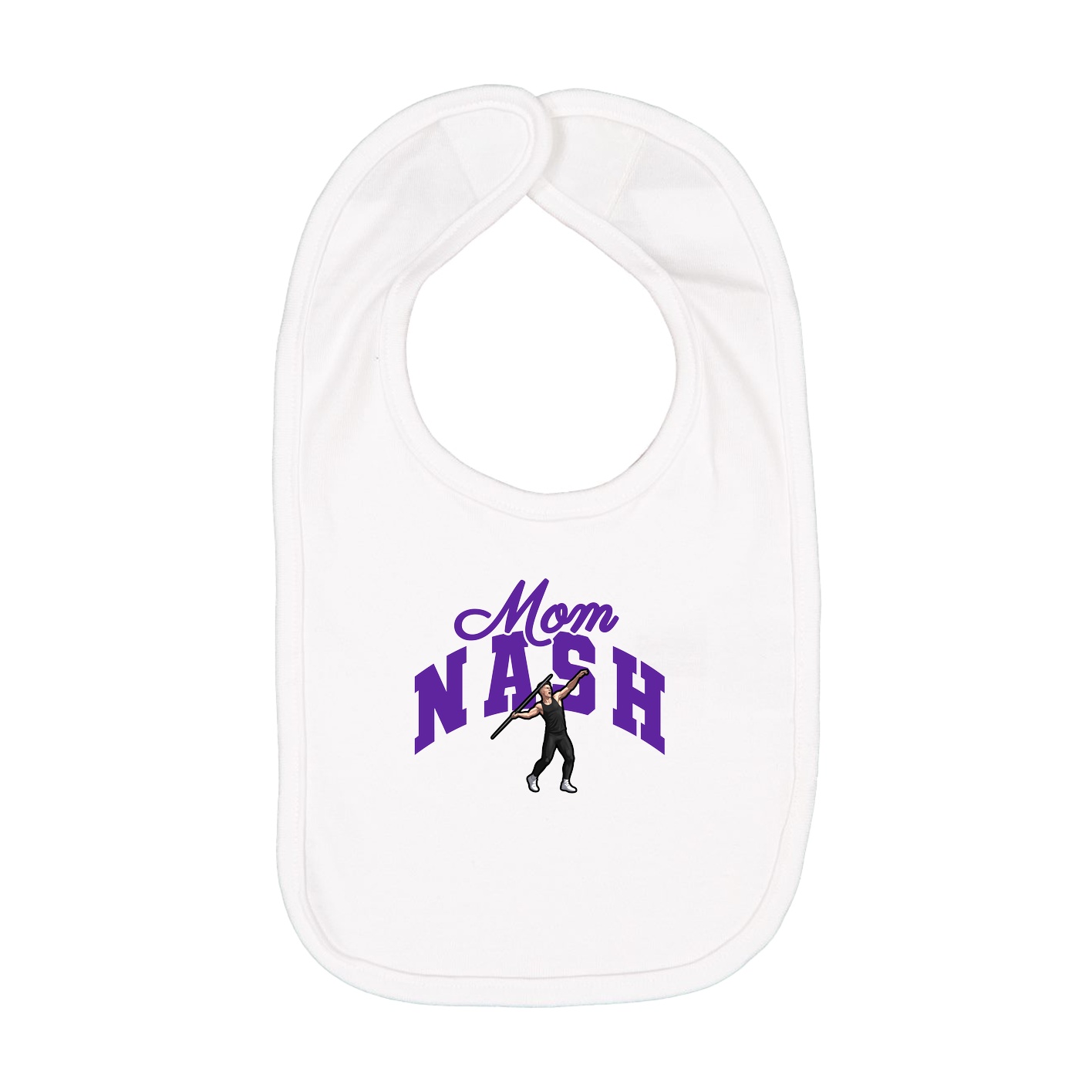 Infant Bib — Mothers Day Arch in White