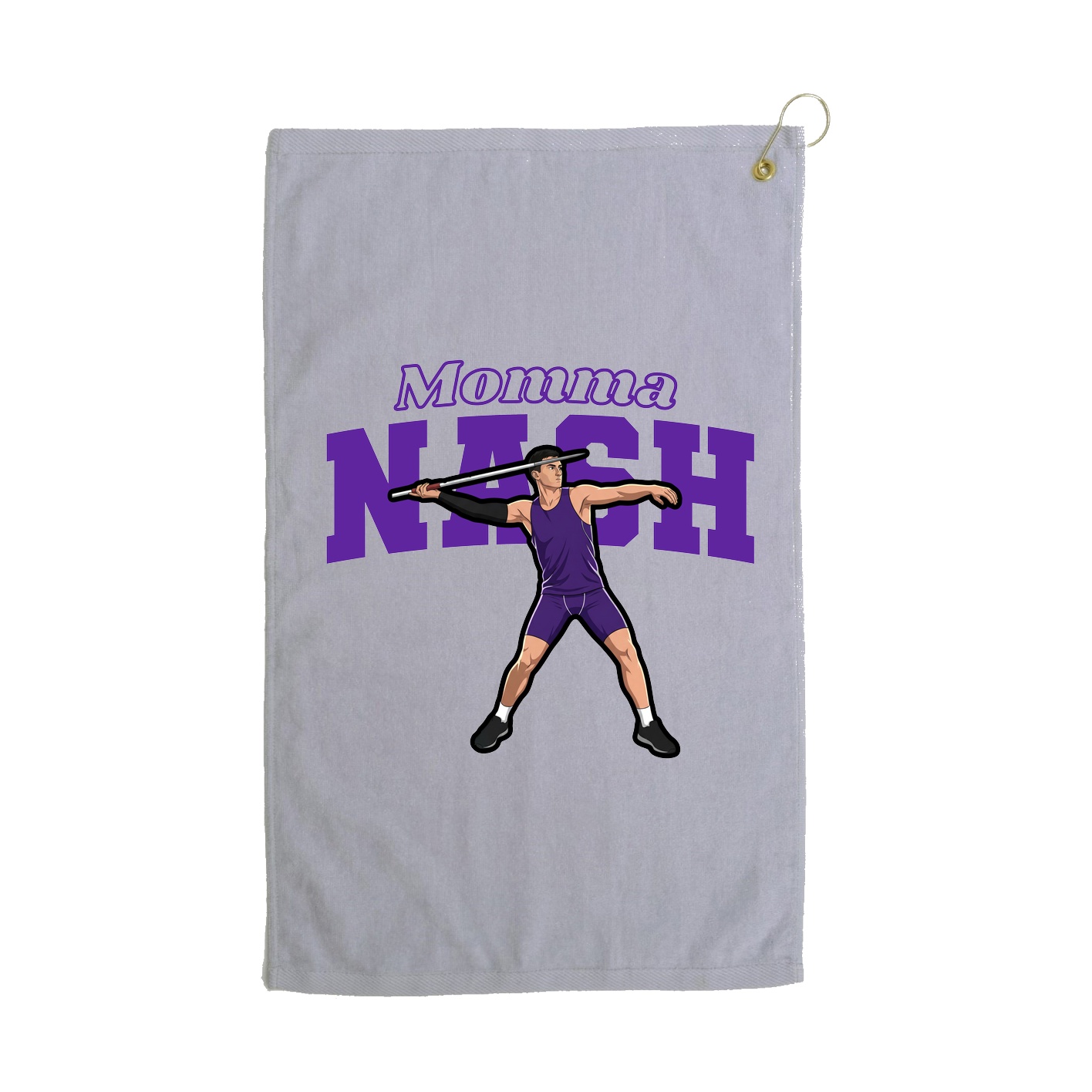 Golf Towel — Mothers Day Block in Grey