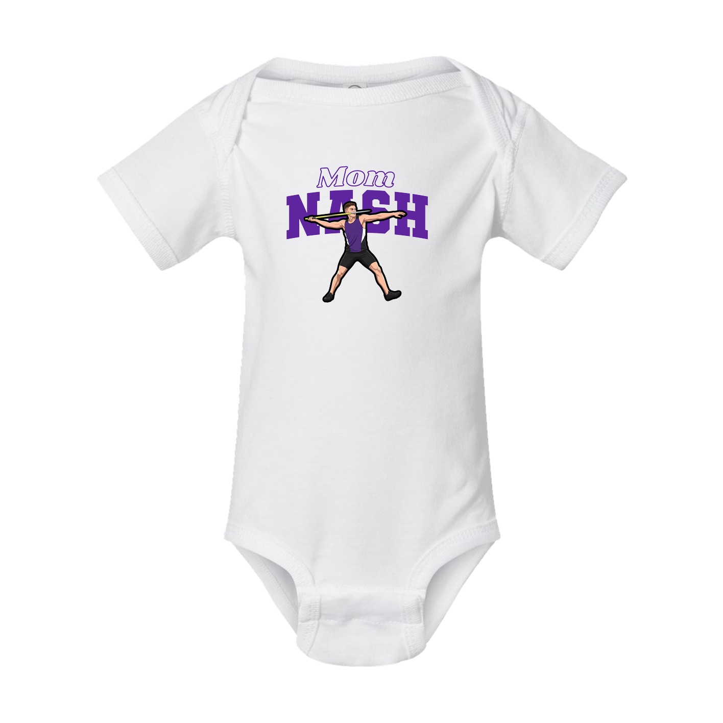 Baby Onesie — Mothers Day Block in White