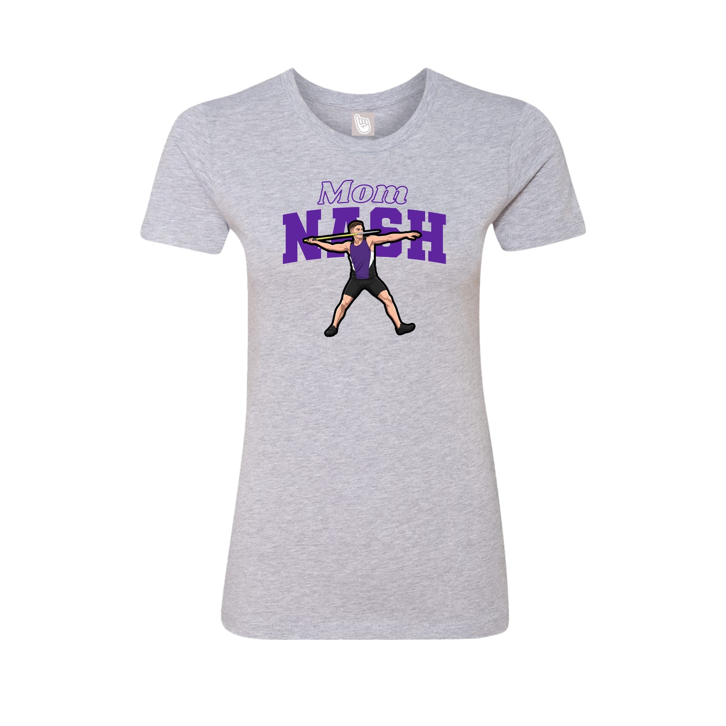 Womens Tee — Mothers Day Block in Grey