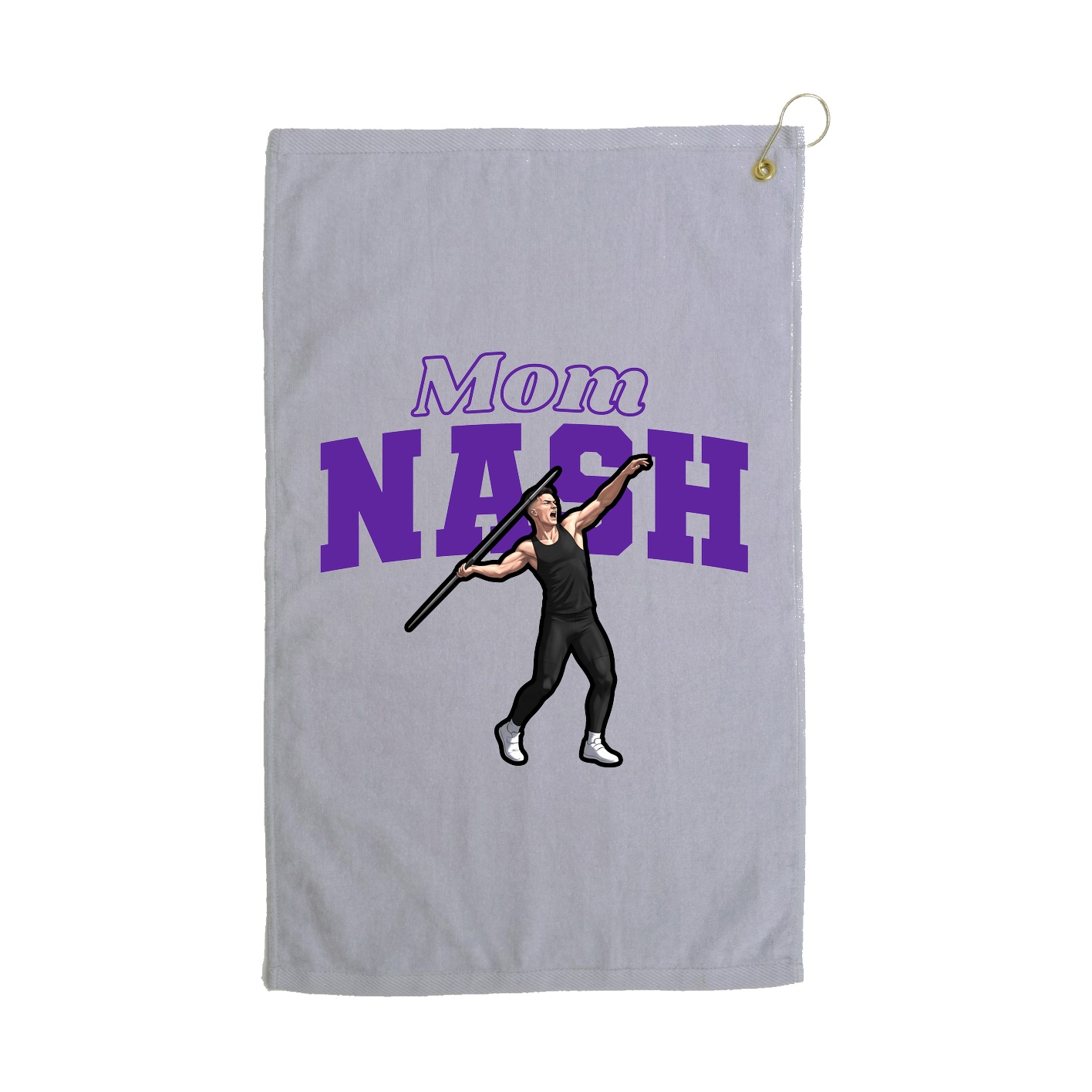 Golf Towel — Mothers Day Block in Grey