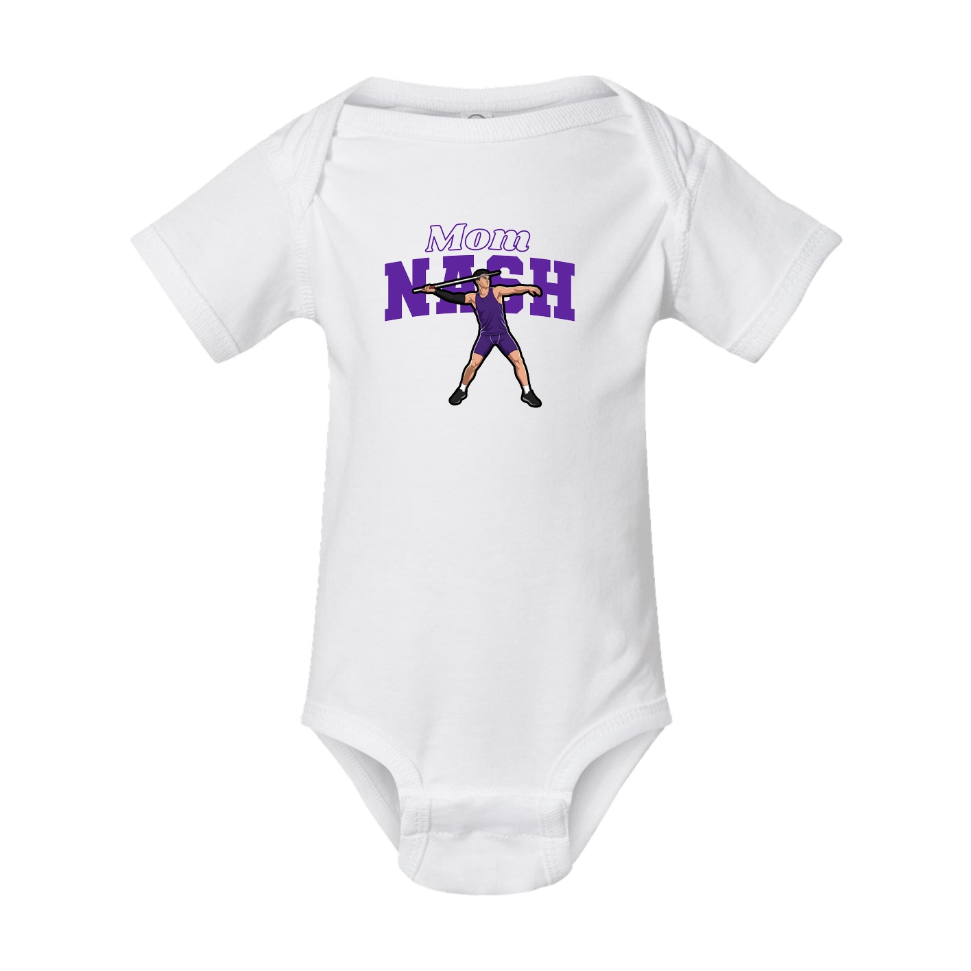 Baby Onesie — Mothers Day Block in White