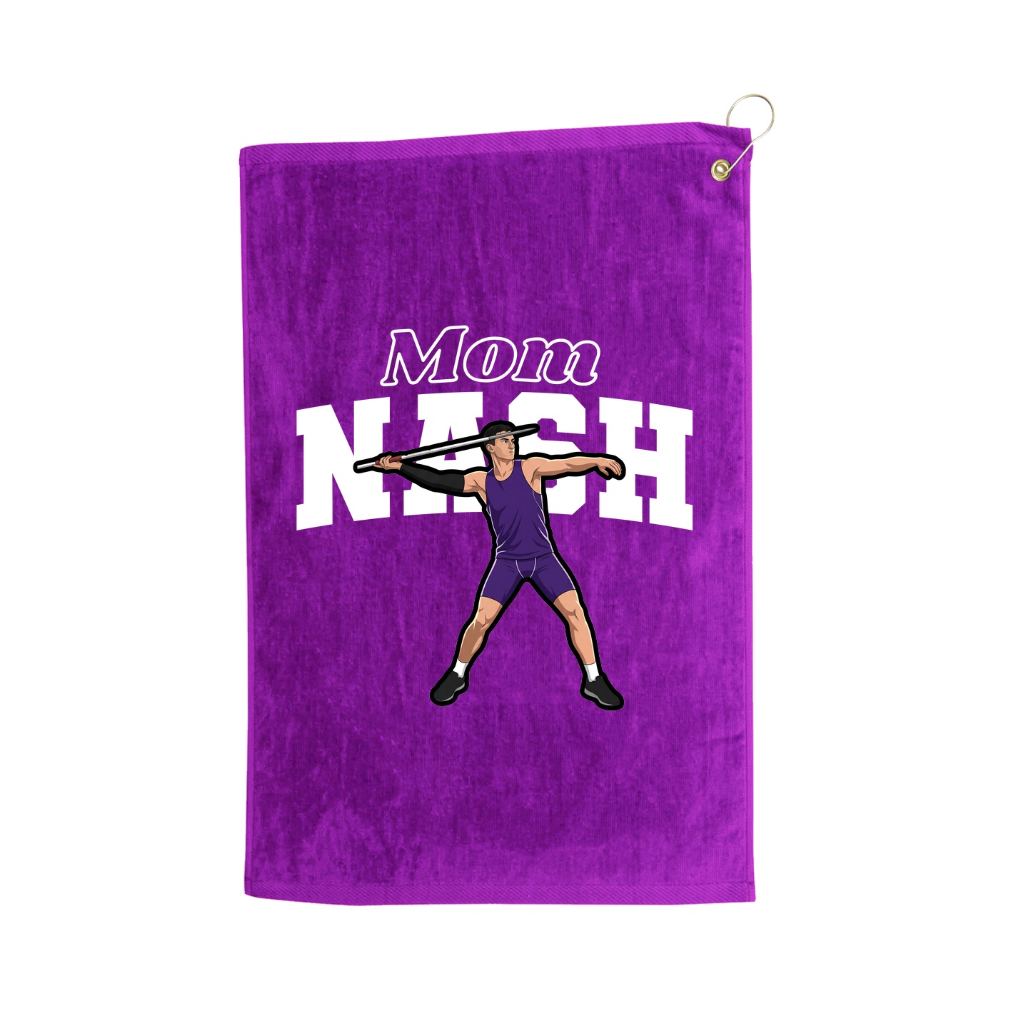Golf Towel — Mothers Day Block in Purple
