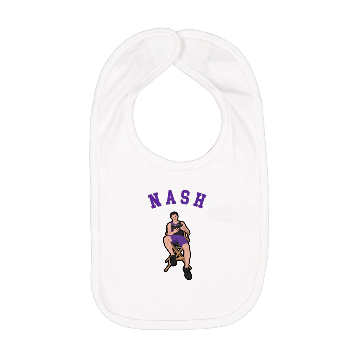 Infant Bib — Shirsey Arch in White