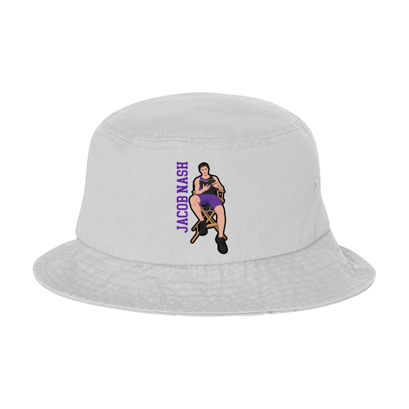 Bucket Cap — Name Vertical in White