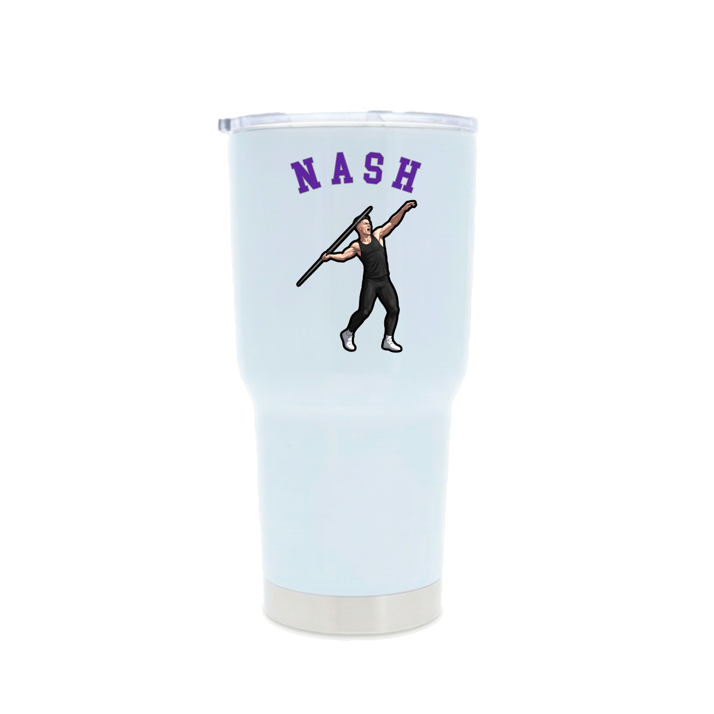 30oz Stainless Steel Tumbler — Shirsey Arch in White
