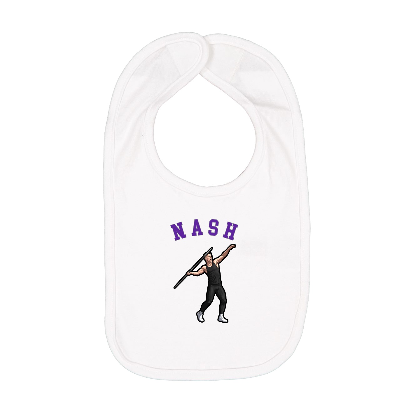 Infant Bib — Shirsey Arch in White