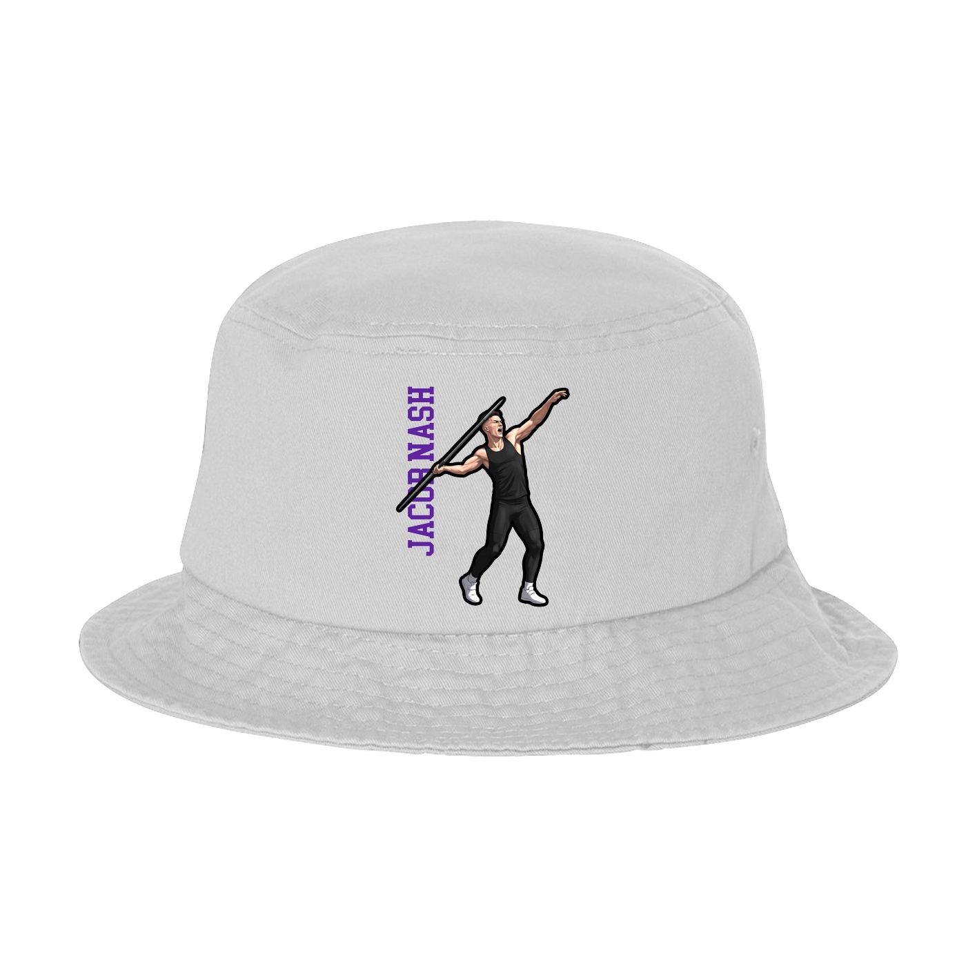 Bucket Cap — Name Vertical in White