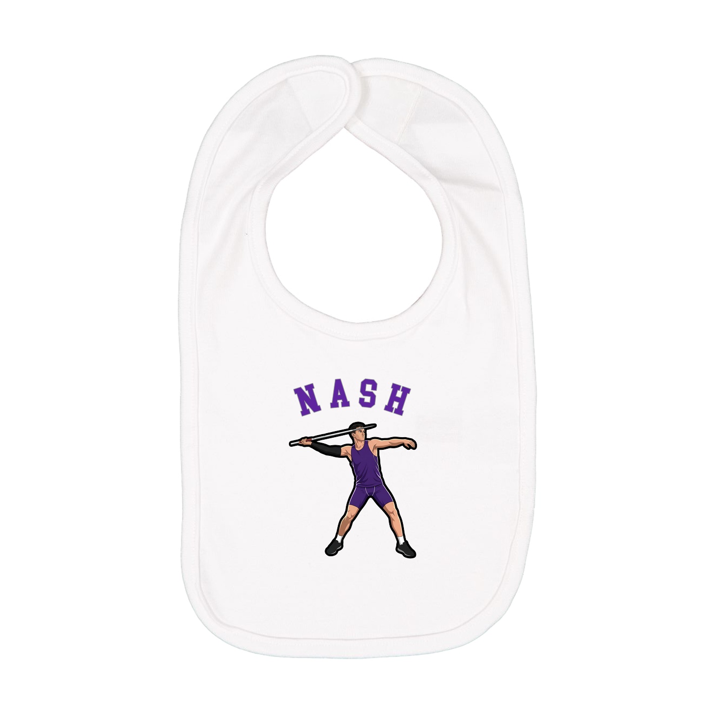 Infant Bib — Shirsey Arch in White