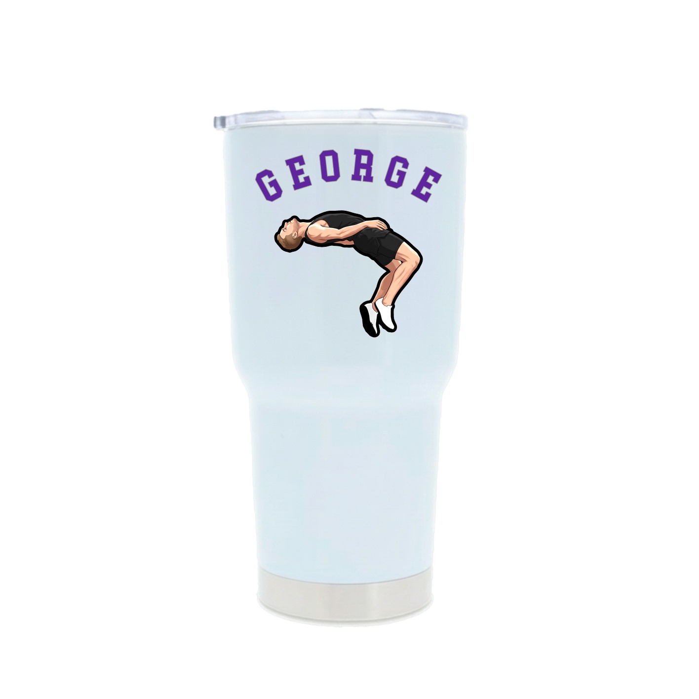 30oz Stainless Steel Tumbler — Shirsey Arch in White