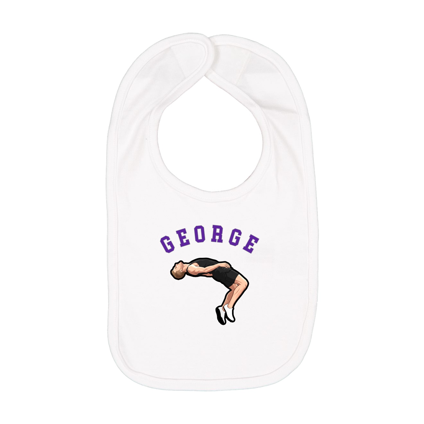 Infant Bib — Shirsey Arch in White