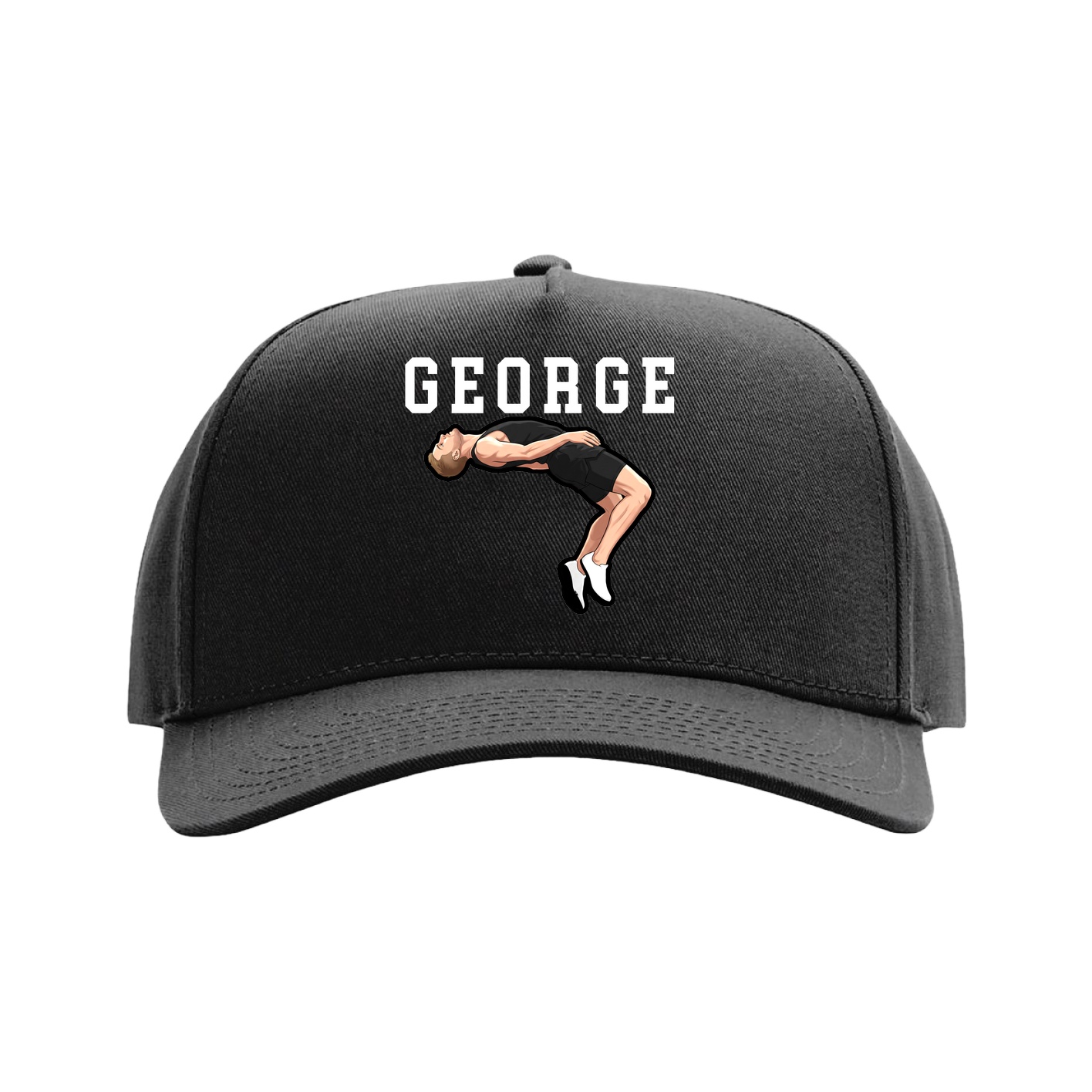 Full Fabric Five-Panel Champ Cap — Shirsey in Black