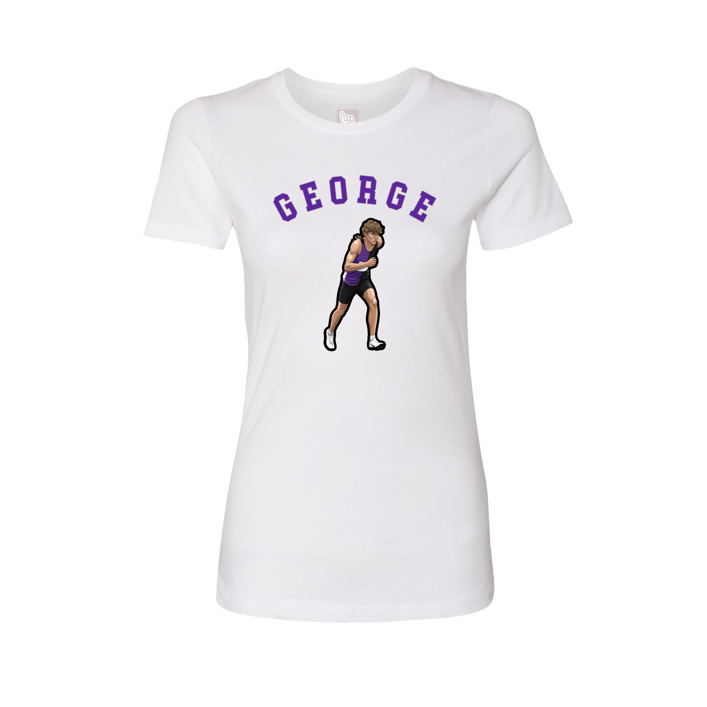 Fitted Women's Tee — Shirsey Arch in White
