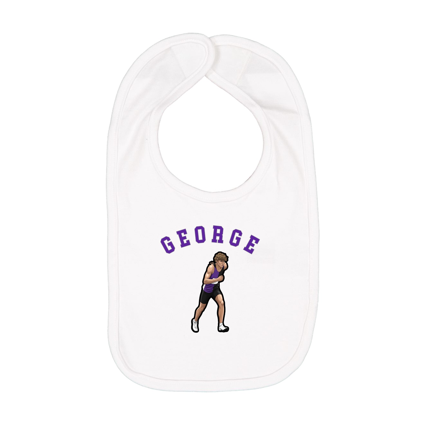Infant Bib — Shirsey Arch in White