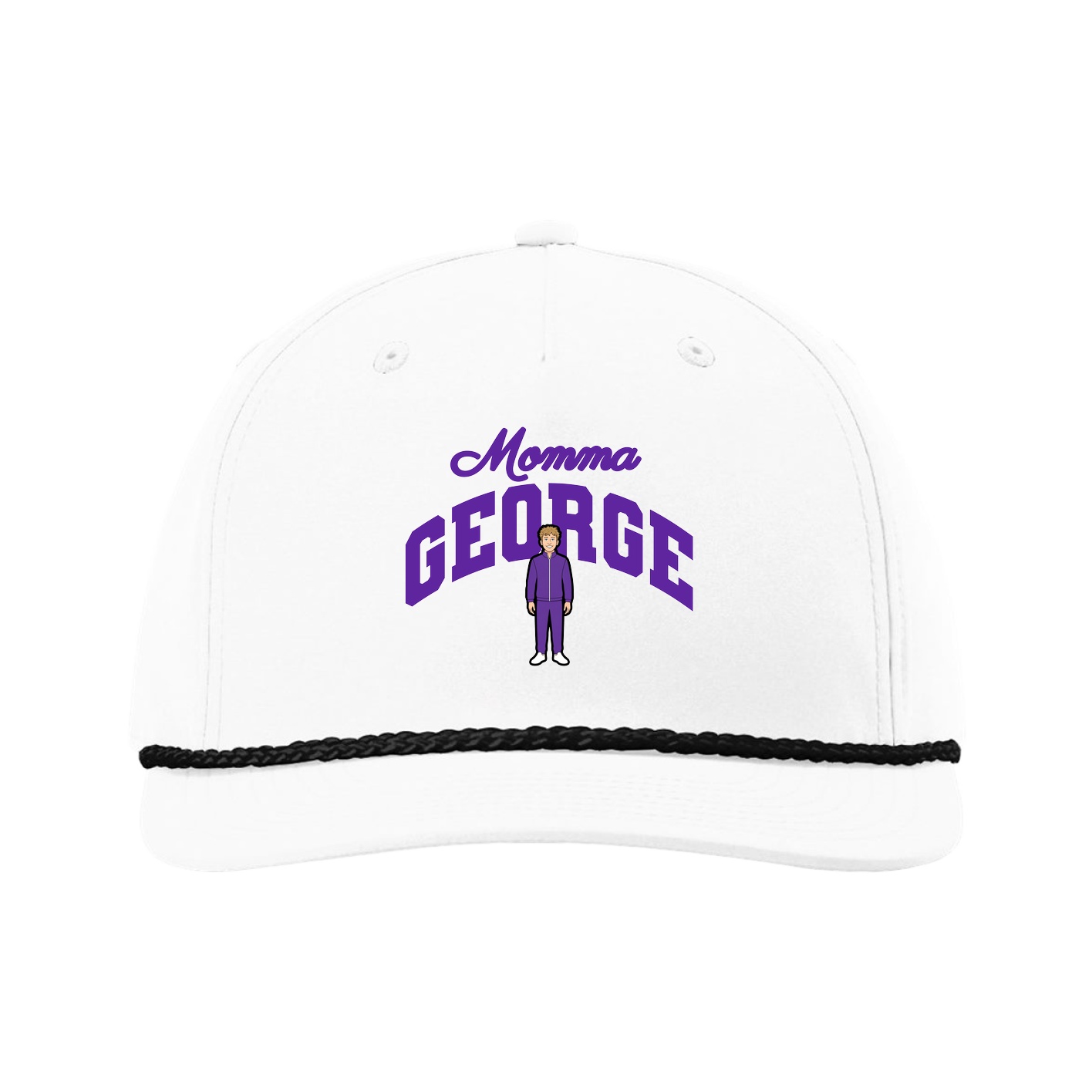 Five-Panel Classic Rope Cap — Mothers Day Arch in White