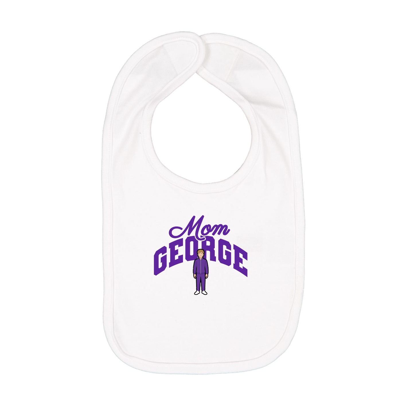 Infant Bib — Mothers Day Arch in White
