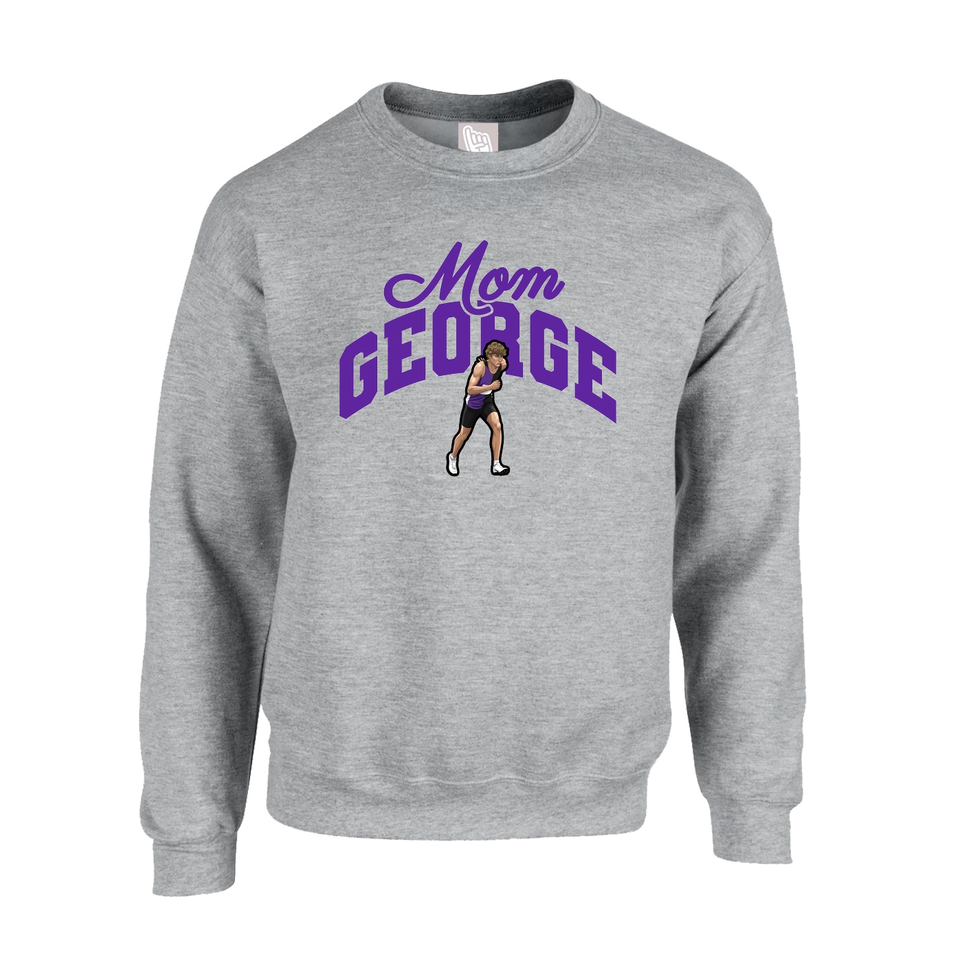 Fleece Crew — Mothers Day Arch in Grey