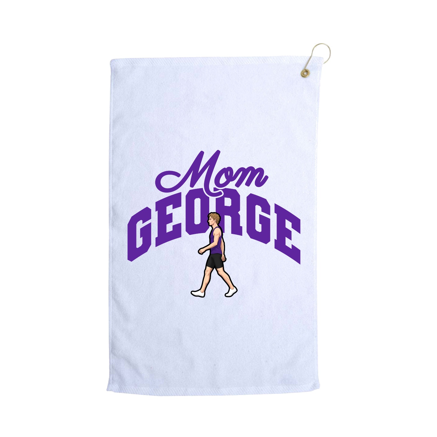 Golf Towel — Mothers Day Arch in White