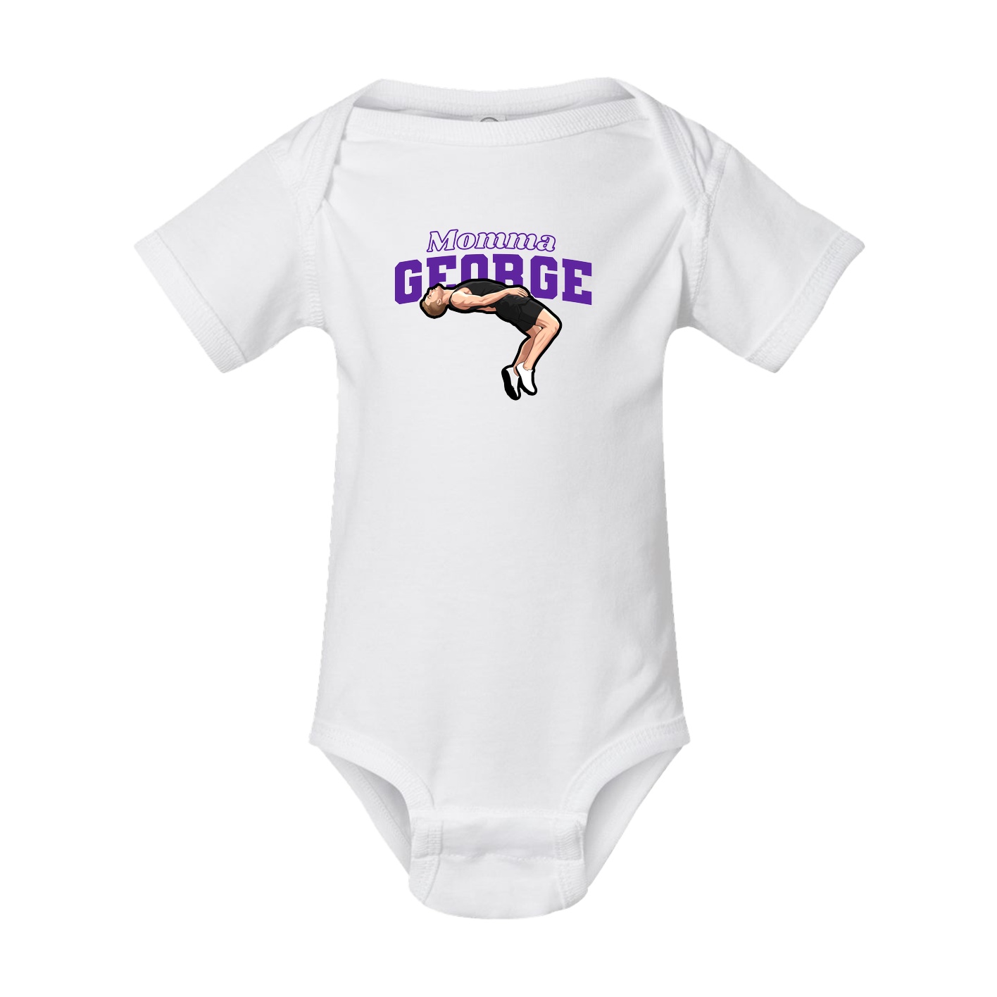 Baby Onesie — Mothers Day Block in White