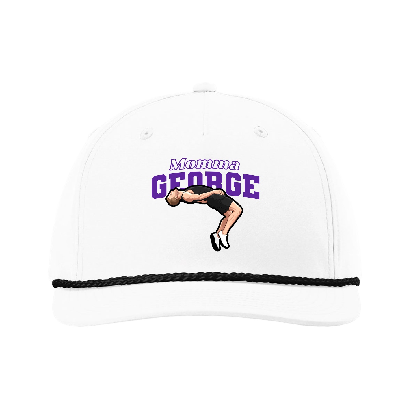 Five-Panel Classic Rope Cap — Mothers Day Block in White