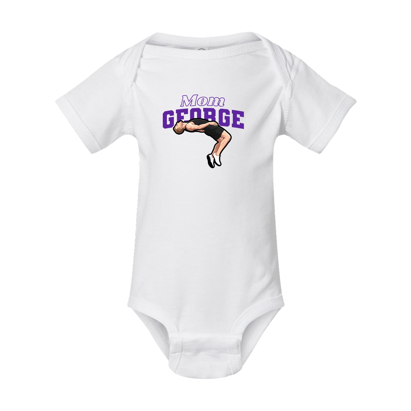 Baby Onesie — Mothers Day Block in White