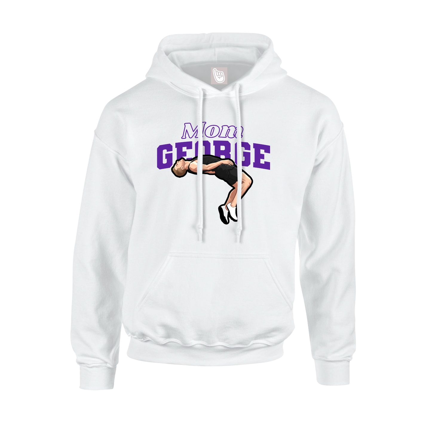 Youth Hoodie — Mothers Day Block in White