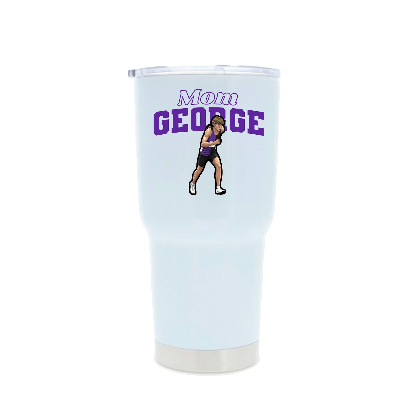 30oz Stainless Steel Tumbler — Mothers Day Block in White