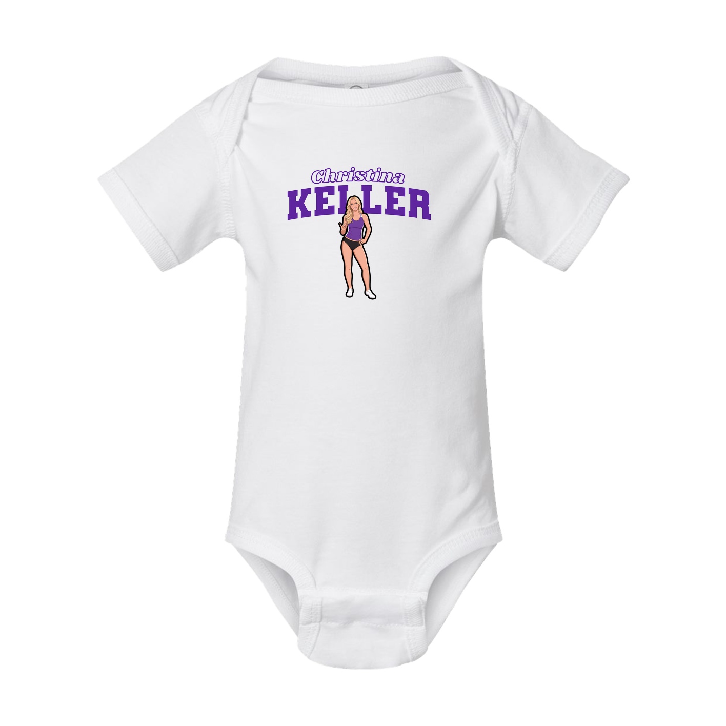Baby Onesie — Name Arch in White