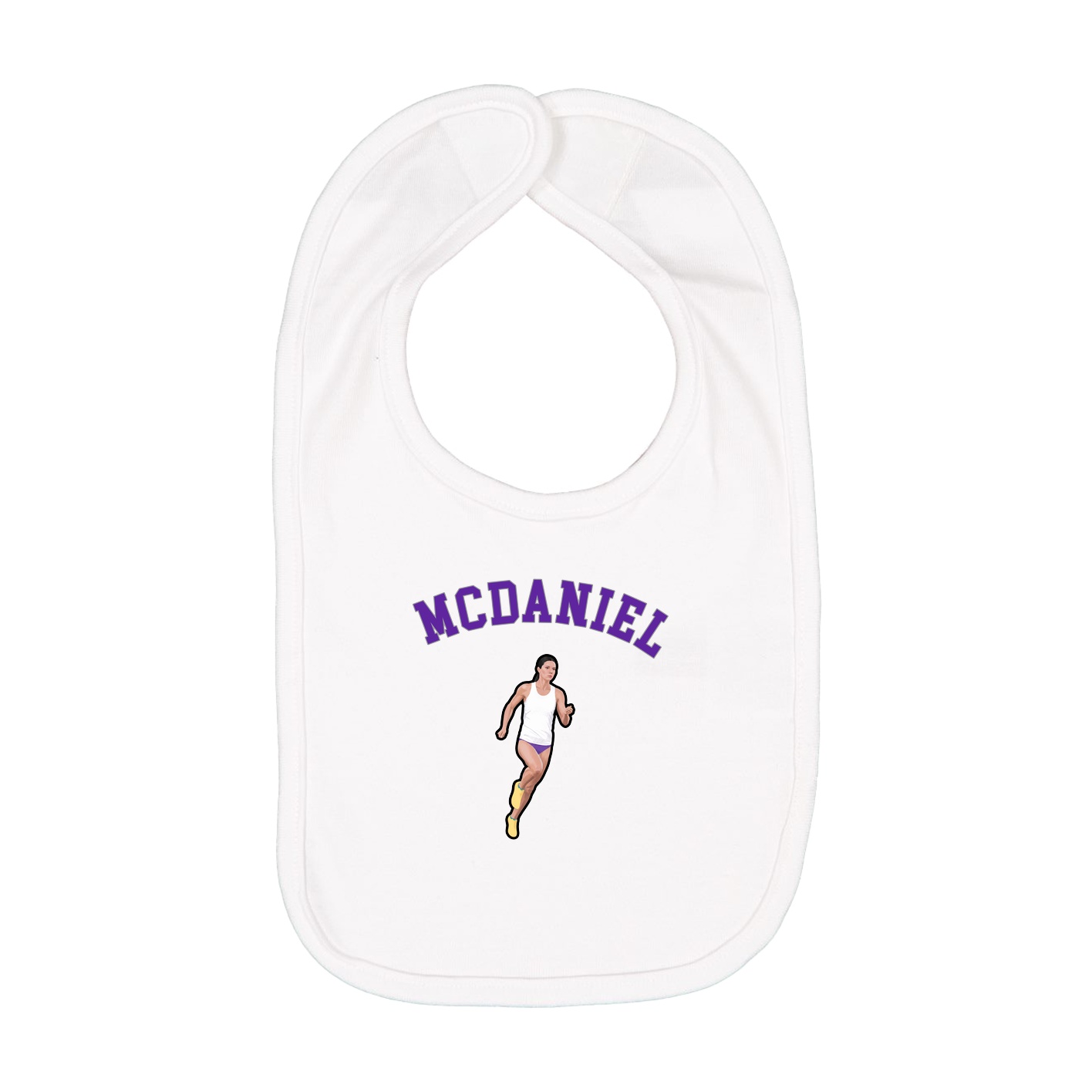 Infant Bib — Shirsey Arch in White