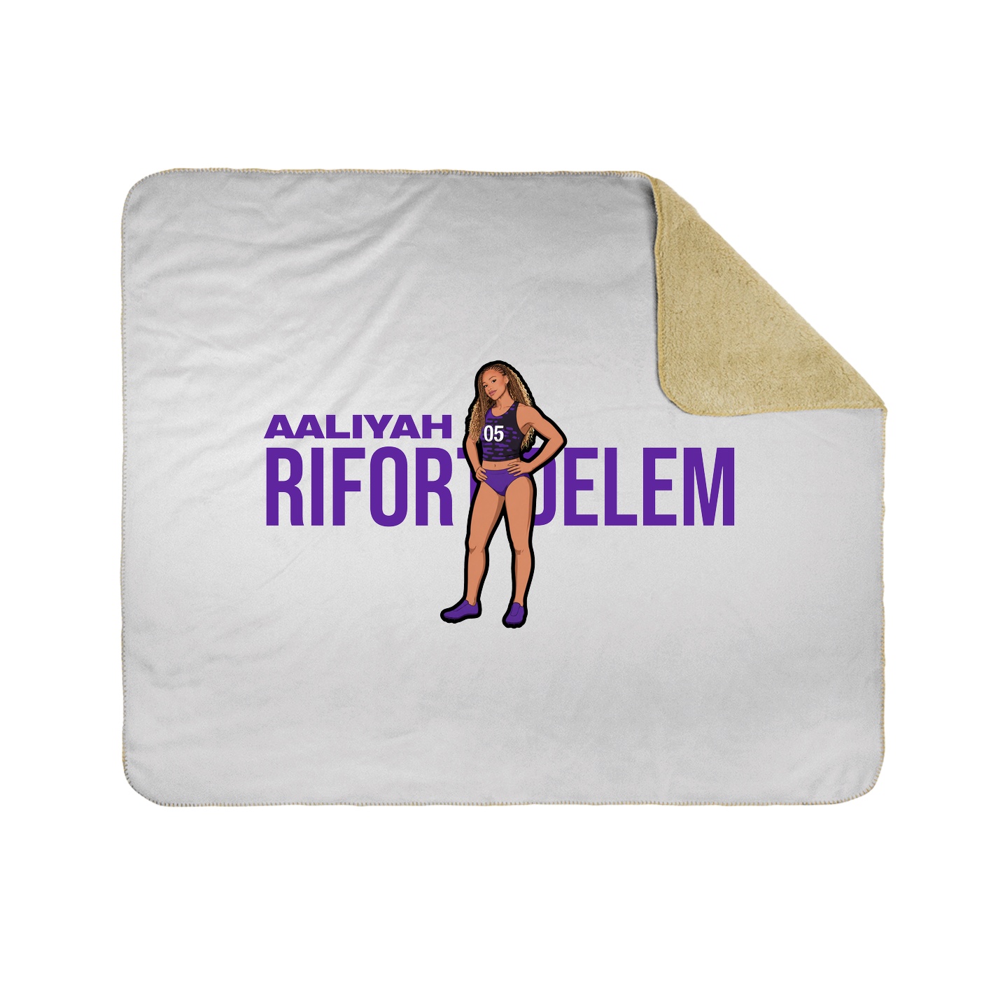 Throw Blanket — Player Name in White