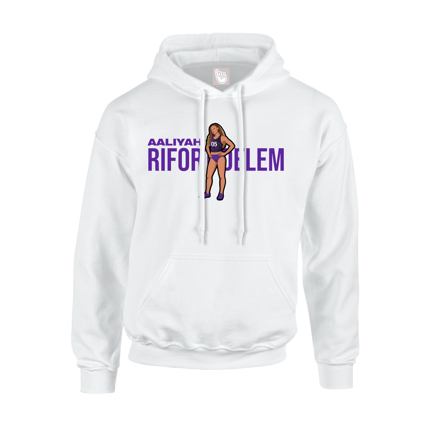 Youth Hoodie — Player Name in White