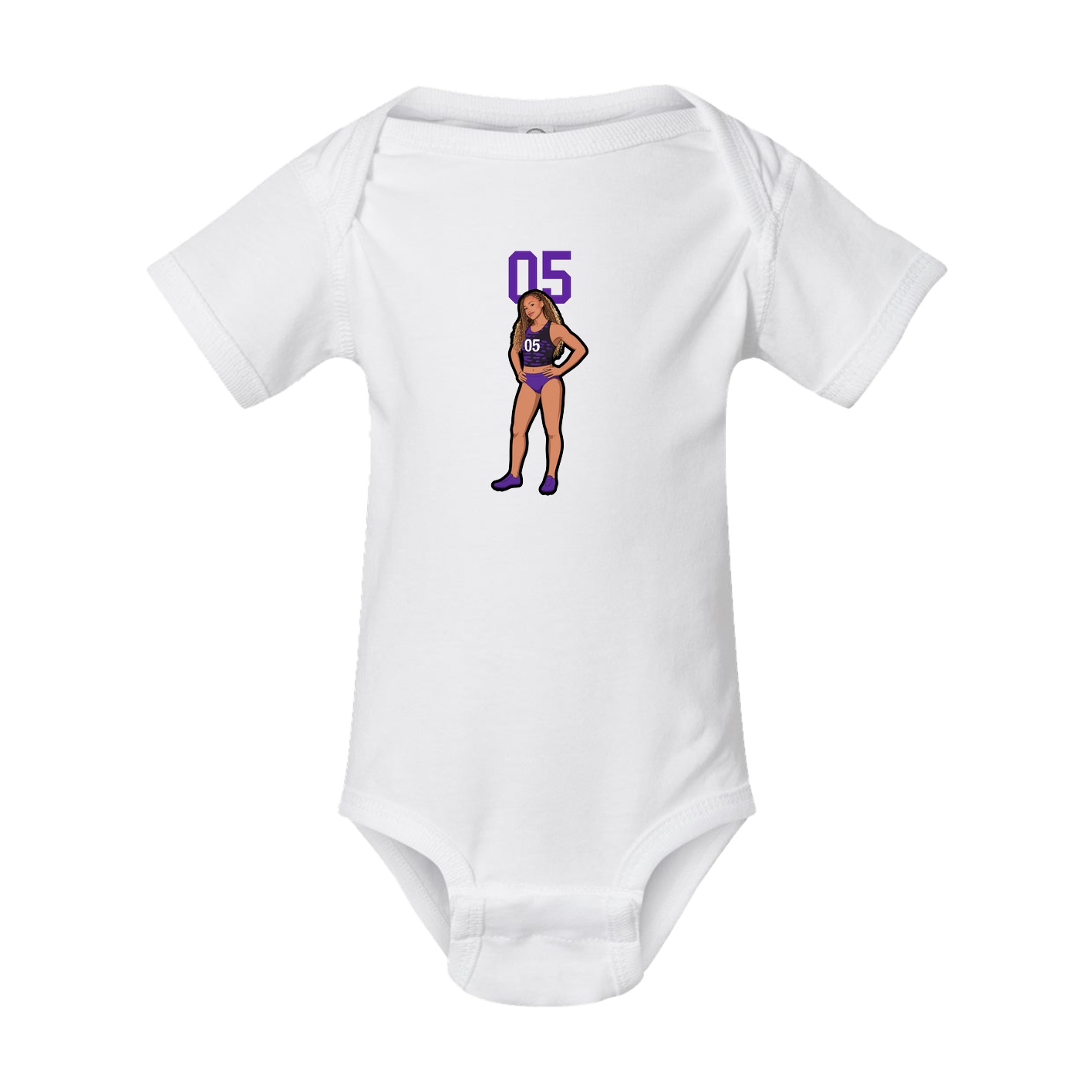 Baby Onesie — Number Top in White