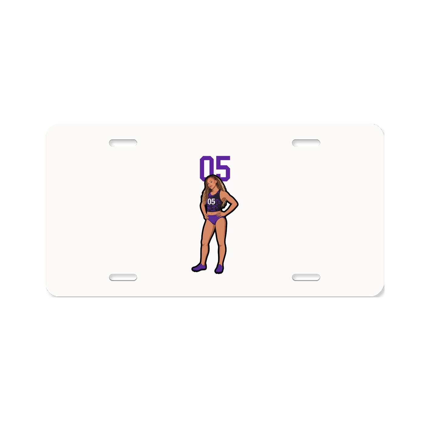 License Plate — Number Top in Classic