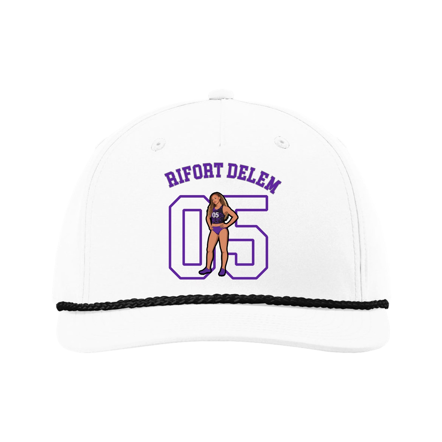 Five-Panel Classic Rope Cap — Shirsey Arch in White