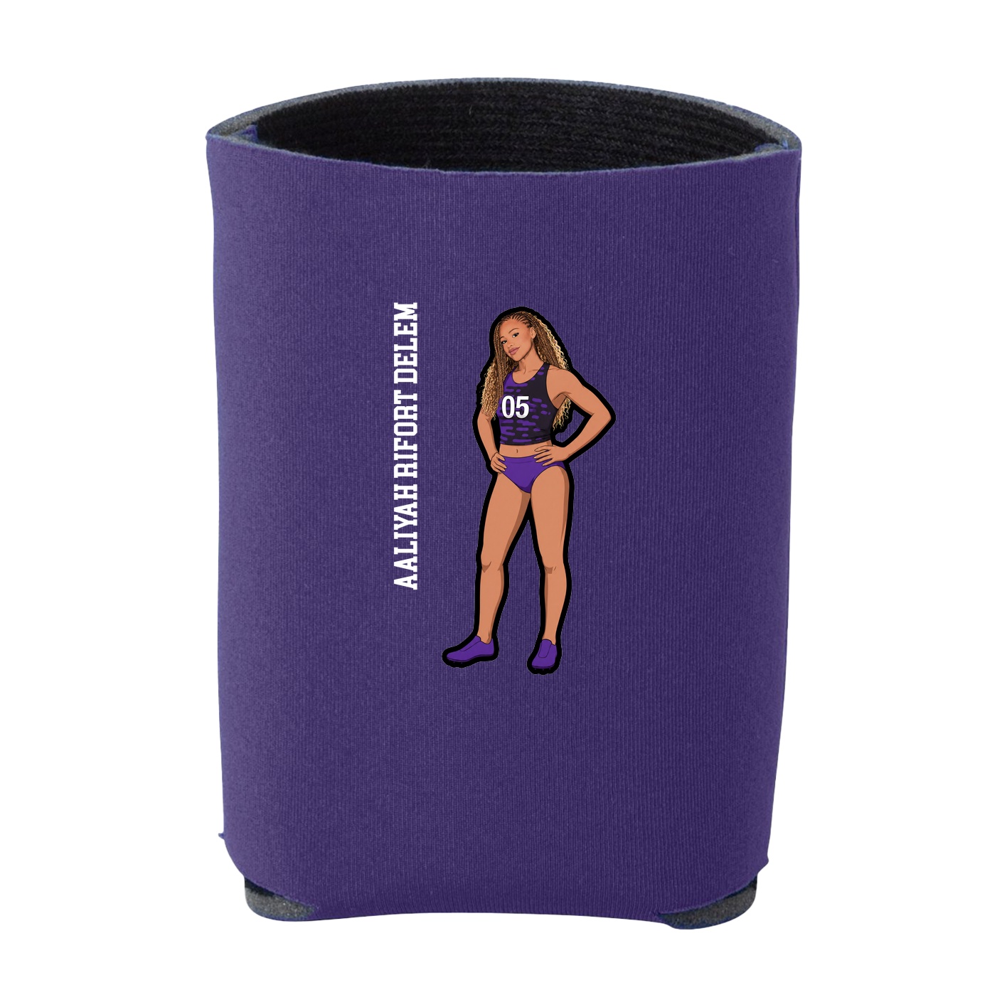 Can Holder — Name Vertical in Purple