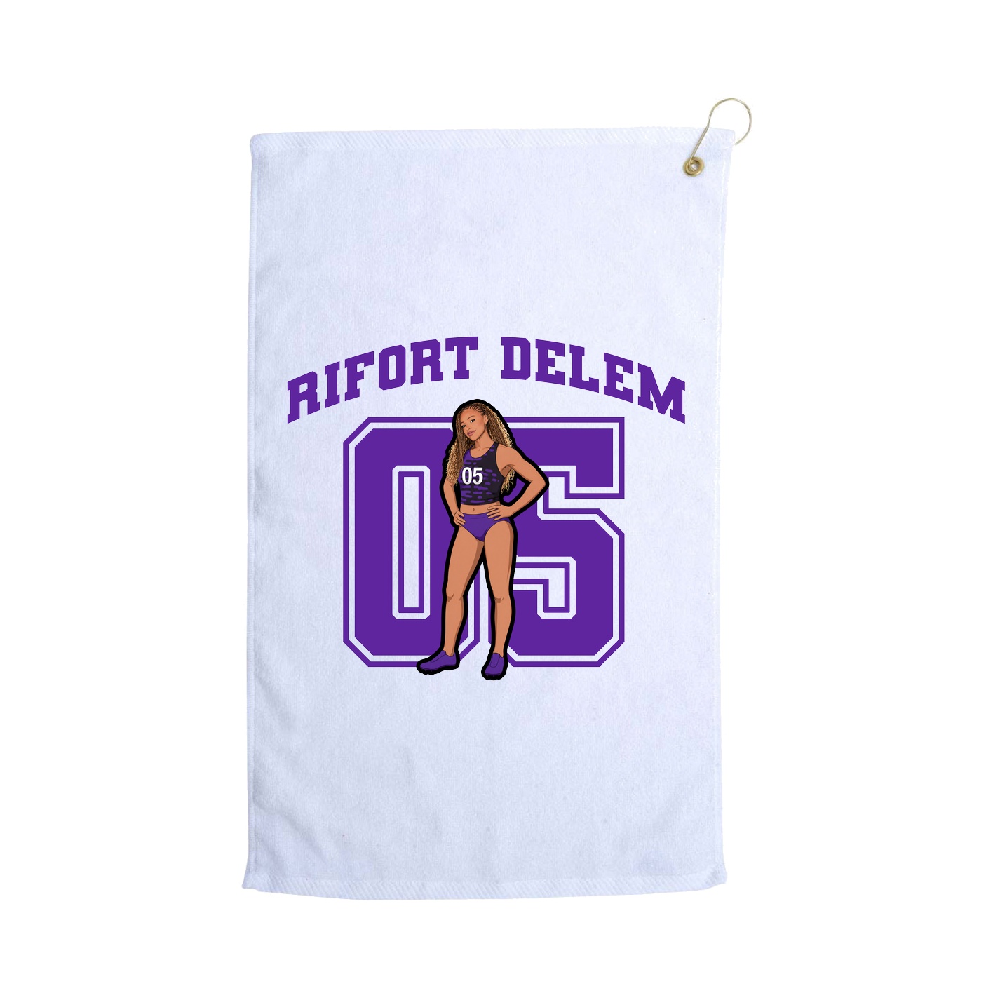 Golf Towel — Number in White