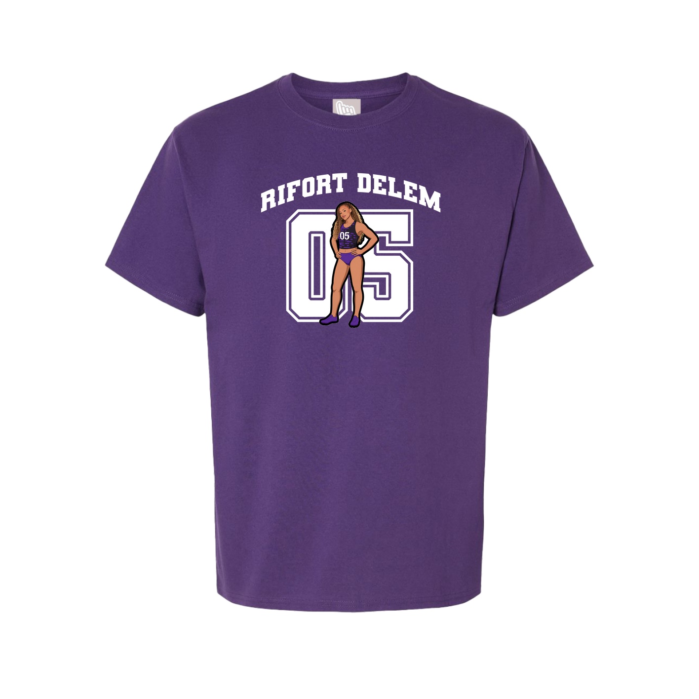 Youth Tee — Number in Purple