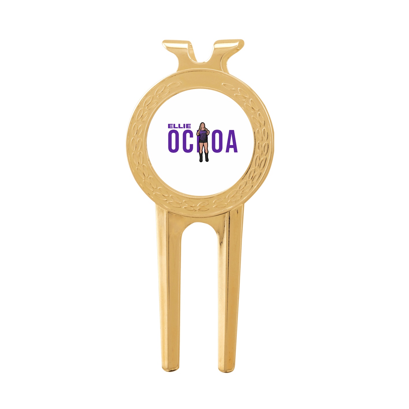 Divot Tool with Ball Marker — Player Name in Classic
