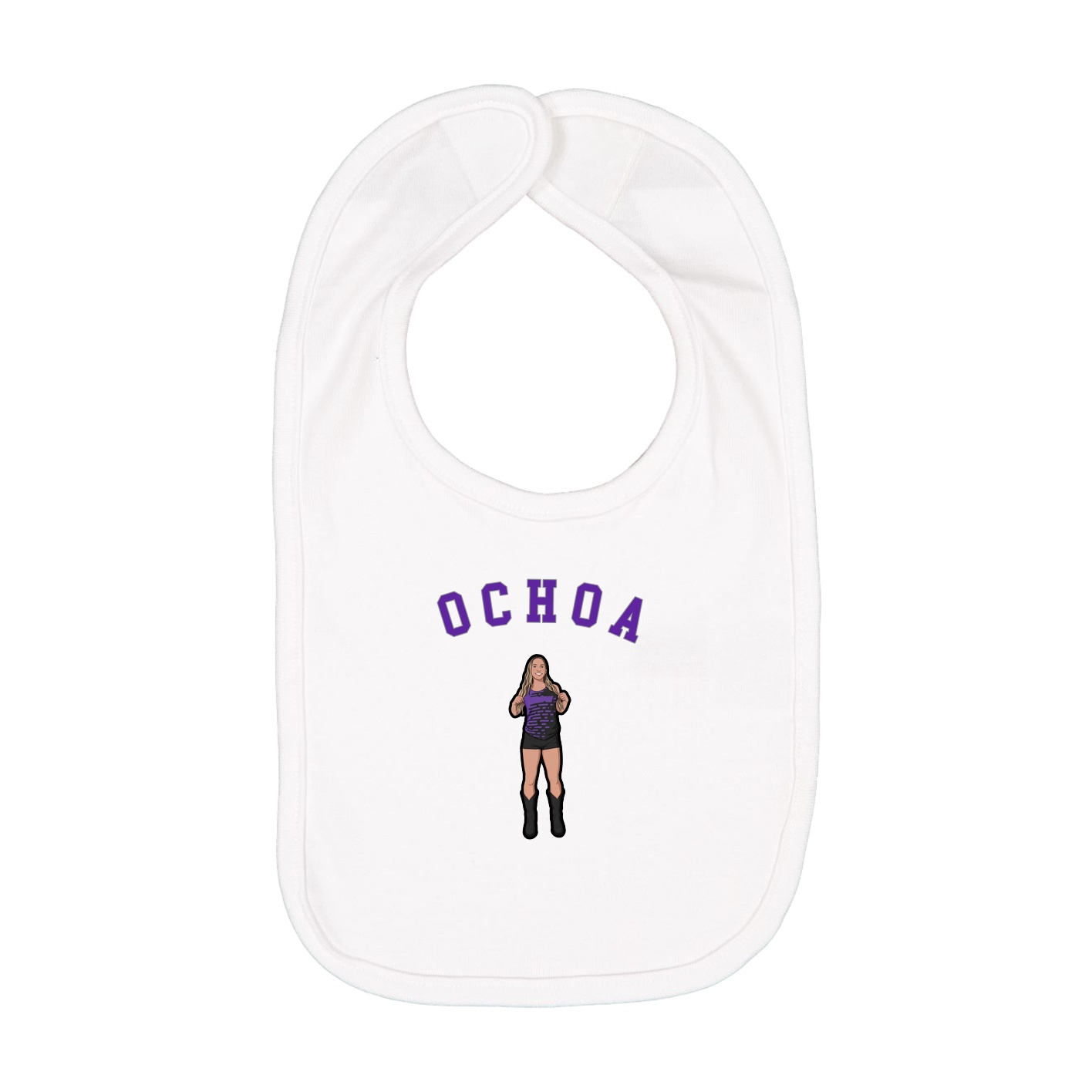 Infant Bib — Shirsey Arch in White